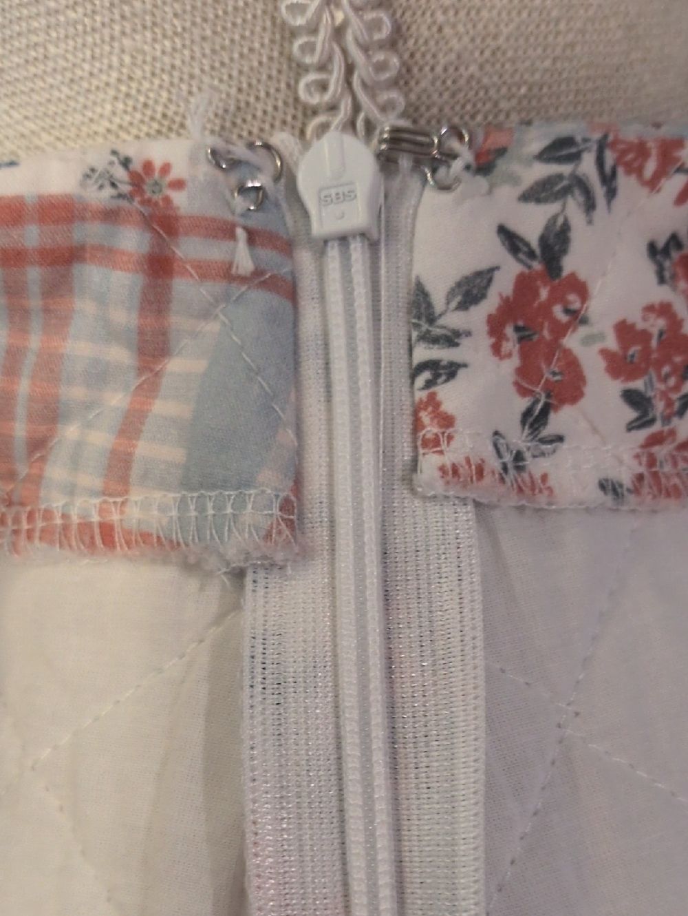 Rockin'C Ditzy Quilted Floral Plaid Mini Skirt Cottagecore Grandmacore Feminine - Picture 13 of 13